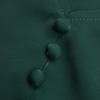Women Spring Solid Color V Neck Long Sleeve Lace Up All Match Chic Dresses