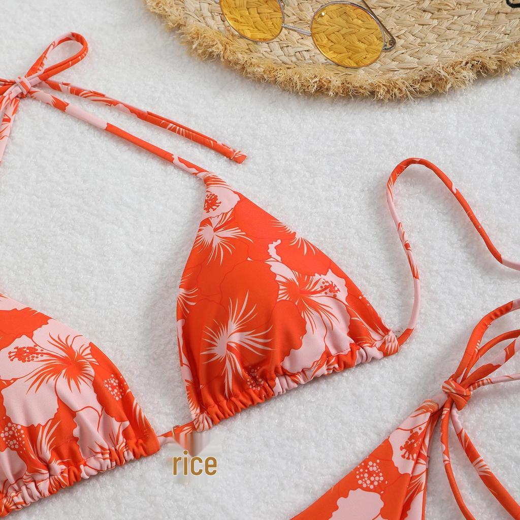 2025 Euro-American New Style Lace-Up Backless Sexy Split Bikini Swimsuit for Women