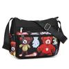Women Elephant Print Crossbody Bag Multi Pocket Shoulder Bag Large Capacity Lightweight Travel Messenger Purse Zipper Handbag