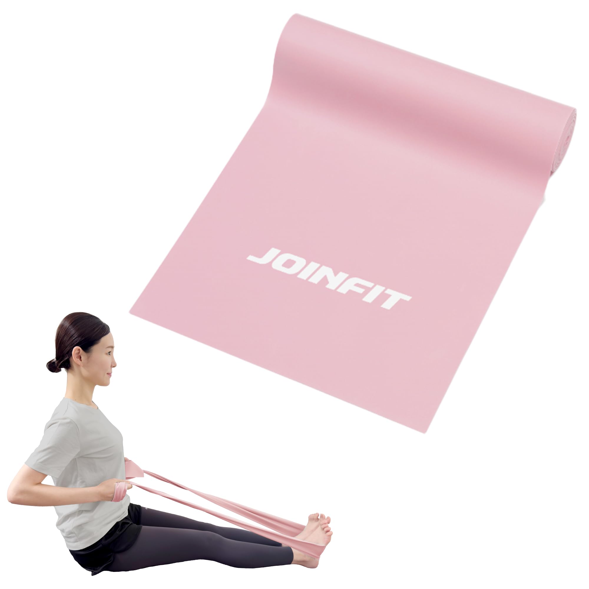 Розовая эластичная лента [JOINFIT] Для начинающих, 2 м, тренировочная трубка Flex розовый