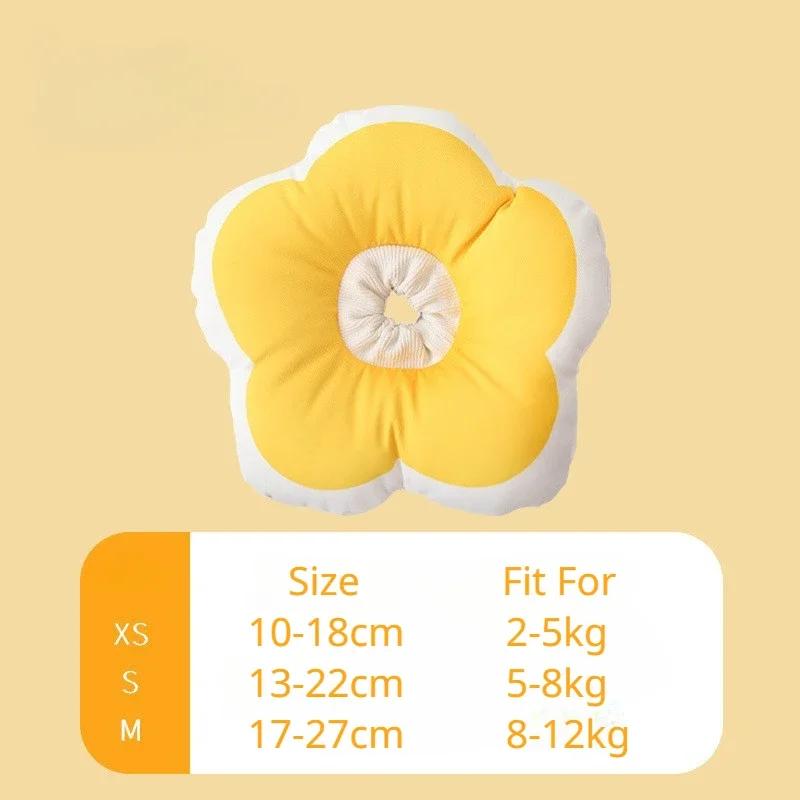 Waterproof Elizabeth Cat Collar Adjustable Neck Collar Cotton Pet Cone E-Collar with Cute Flower Pattern for Cat Dog Pet Collar