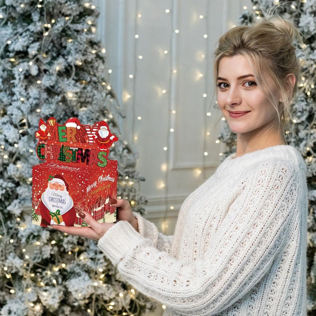 Christmas Santa Claus Gift Container Red Gradient Celebrations Holiday Events