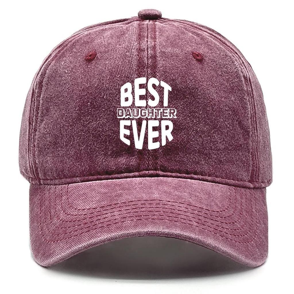 Beste Tochter aller Zeiten" Aufdruck Snapback Baseballkappe, Muttertag Sporthut Lässig Unelastisch Sonnenschutz Mode Verstellbare Baseballkappe