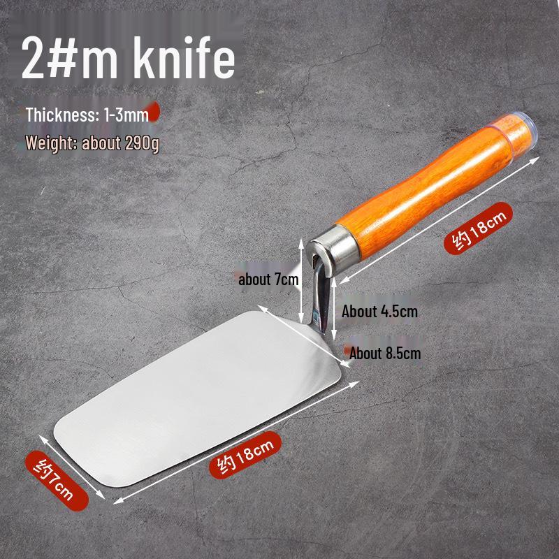 Stainless Steel Gray Spoon Spatula Trowel & Wall Scraper for Plastering and Tiling