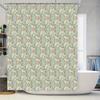 Vintage Floral Shower Curtain, Decorative Bathroom Decor, Waterproof Fabric For Kids' Rooms Or Bathrooms Blue/Green/Red Pattern