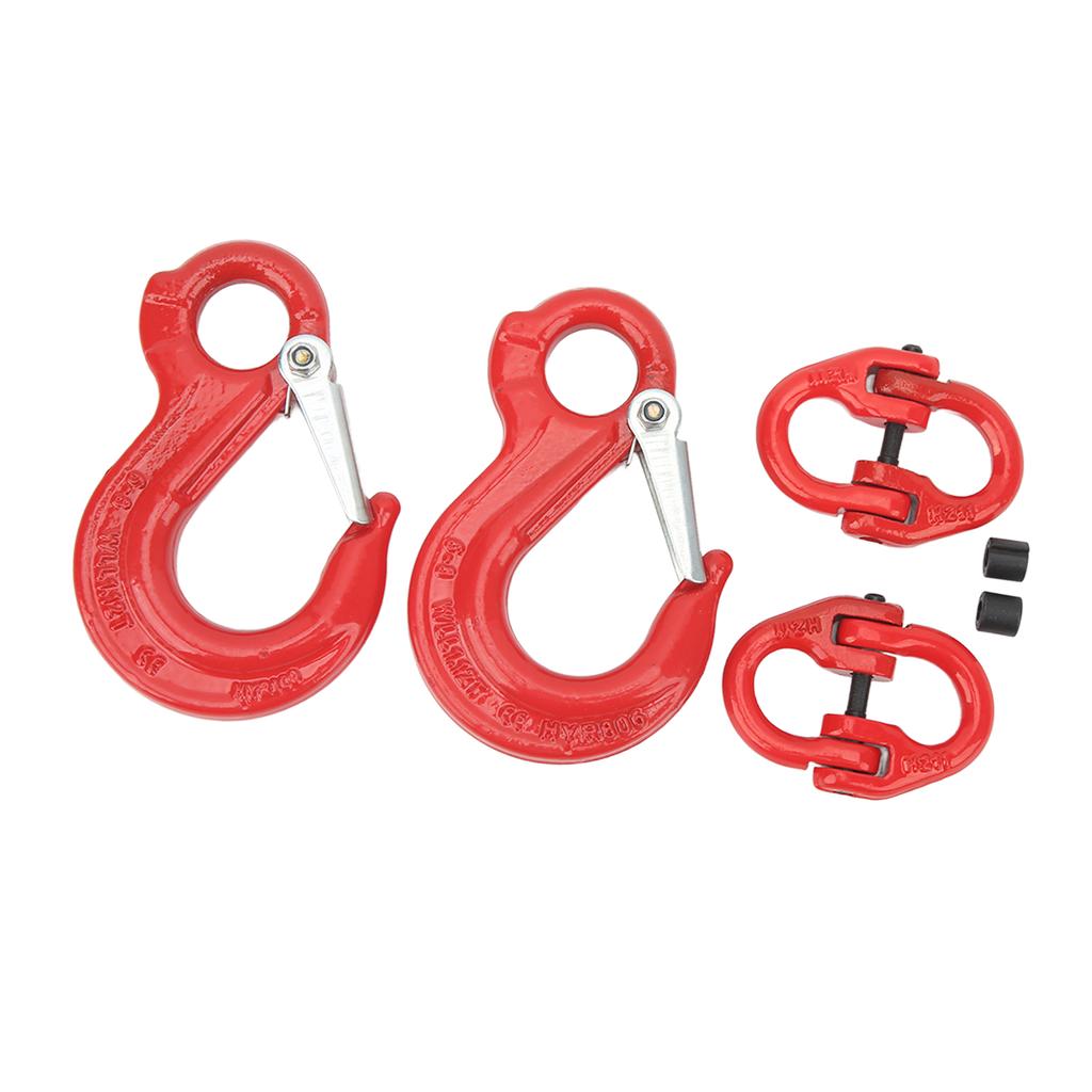 2 Satz Schäkelhaken Öse Schwerlast 1,12T Traglast Anhänger Heben Hammerverschluss Kettenverbinder