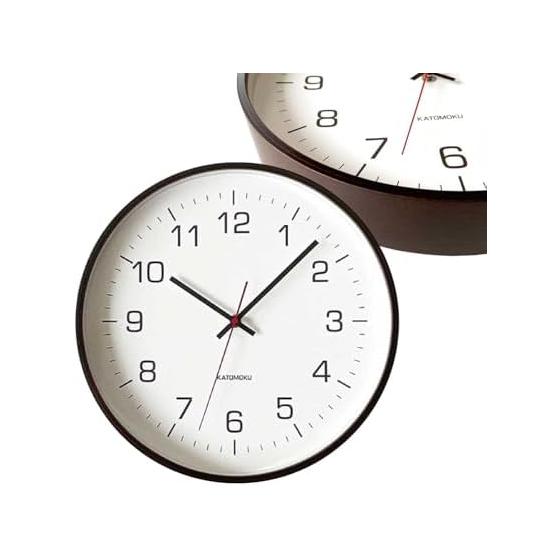 KATOMOKU plywood wall clock 4 km-61BRRC Brown wall clock continuous second hand 304mm (radio clock)