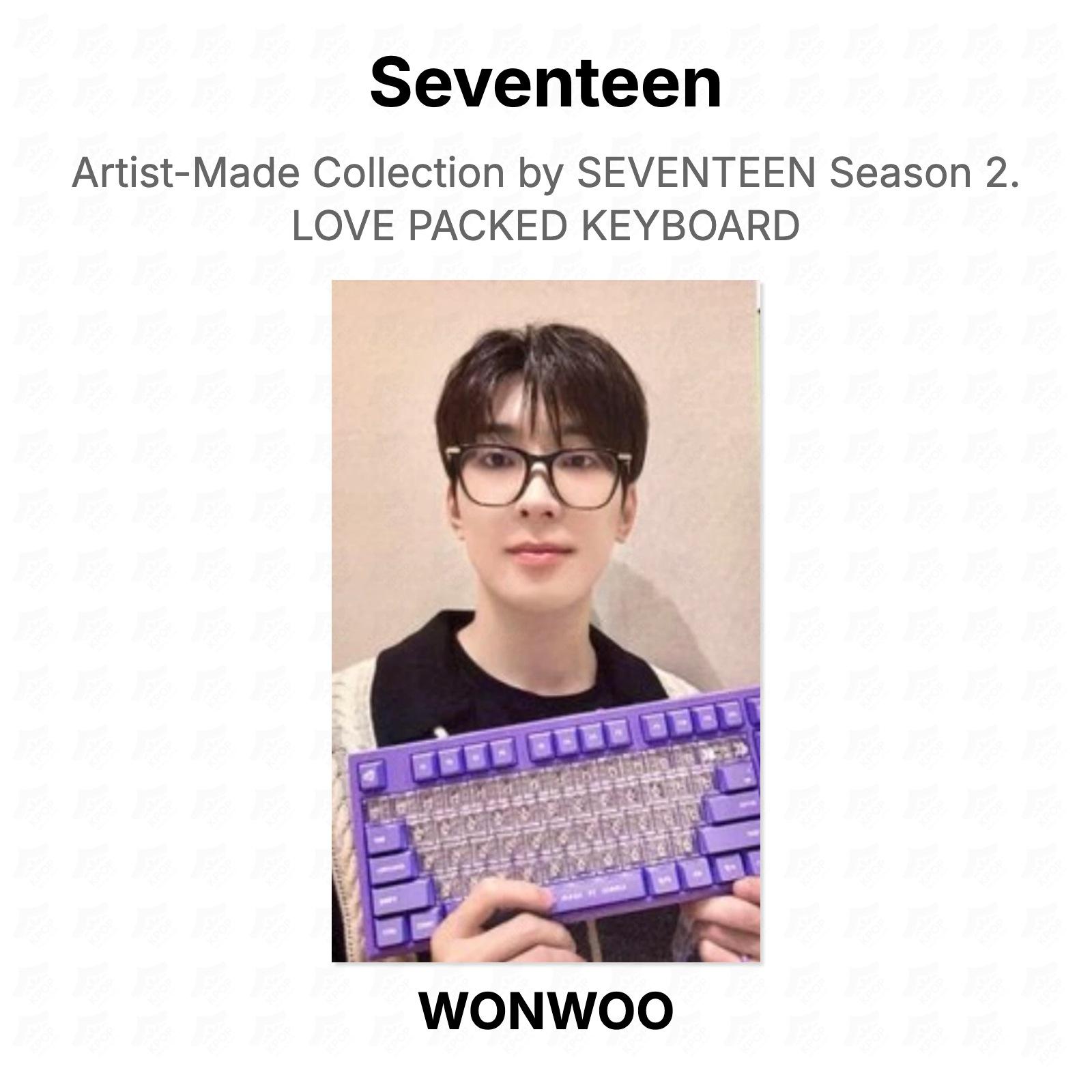 Коллекция Seventeen Artist-Made от SEVENTEEN Сезон 2. LOVE PACKED KEYBOARD Официальная фотокарточка WONWOO beige