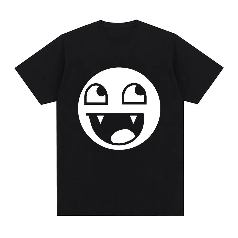 Epic Face Domo Kun Funny Pattern Printed T-shirt for Men and Women Summer Pure Cotton Fashionable Versatile T-shirt S разноцветный