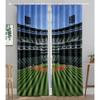 American Football Stadium Arena Night Spotlights Sky Bedroom Window Shade Curtains for Boys Men Teens Printed Living Room Drapes