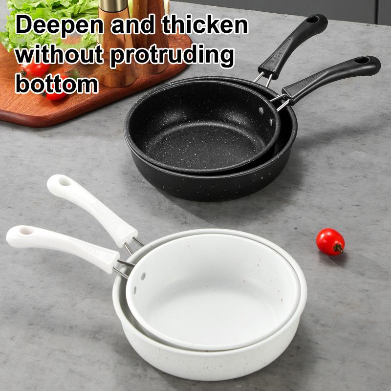 Mini Patelnia z Równomiernym Rozgrzewaniem Szybkie Nagrzewanie Powłoka Turmalinowa Patelnia do Omletów Wielofunkcyjna Pogrubiona Patelnia Nieprzywierająca 1 szt.
