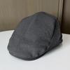 Spotted matte PU leather forward hat autumn and winter new men's and women's retro casual old money style fashion cap