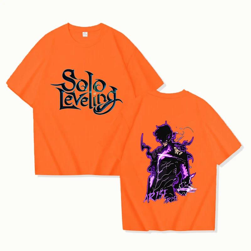 New Anime Solo Leveling T Shirt Unisex Short Sleeve O Neck Summer Casual Funny Sung Jin Woo Printing T-shirt Top Tee