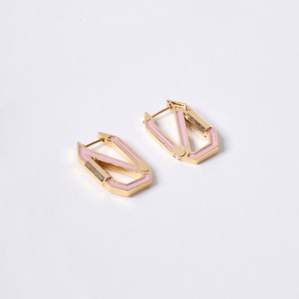 [POPTS] Pink Octagon One-Touch Earrings OTE122524EYP