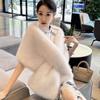 Rectangular Shawl Faux Fox Fur Cheongsam Wedding Dress Travel Photography Outerwear Skirt Banquet Cape Cloak