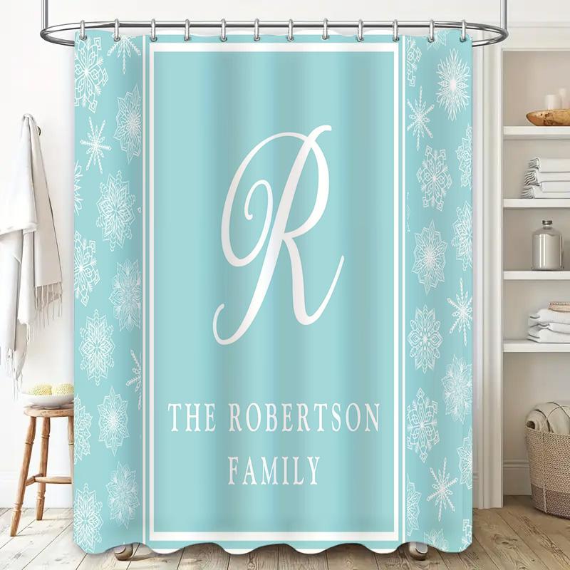 Decorative Shower Curtain Japanese Art Inspired Wave Pattern with Crane In Red Circle Background for Bathroom Decor.