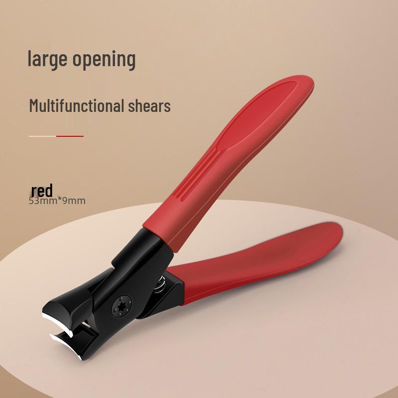 High-Grade Anti-Splash Angled Nail Clippers Set - Large Opening, Three-Piece for Grooved Nails