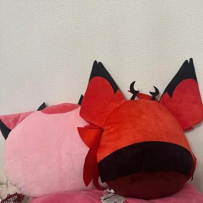 Welcome Hazbin Hotel Plush Face Cushion Alastor Fat Nuggets Round1 Limited