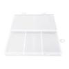 Organizer Aufbewahrungsbox 3 Fächer Kunststoff Transparent Platzsparend Schmuck