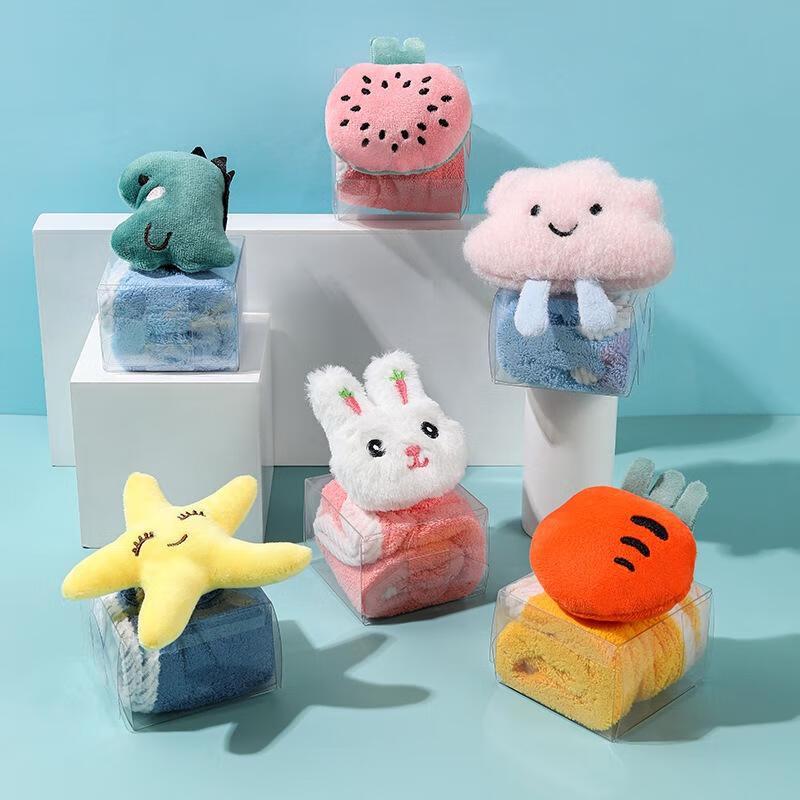 JINGRUIXIANG Baby Full Moon Cartoon Hand Towel Gift Set