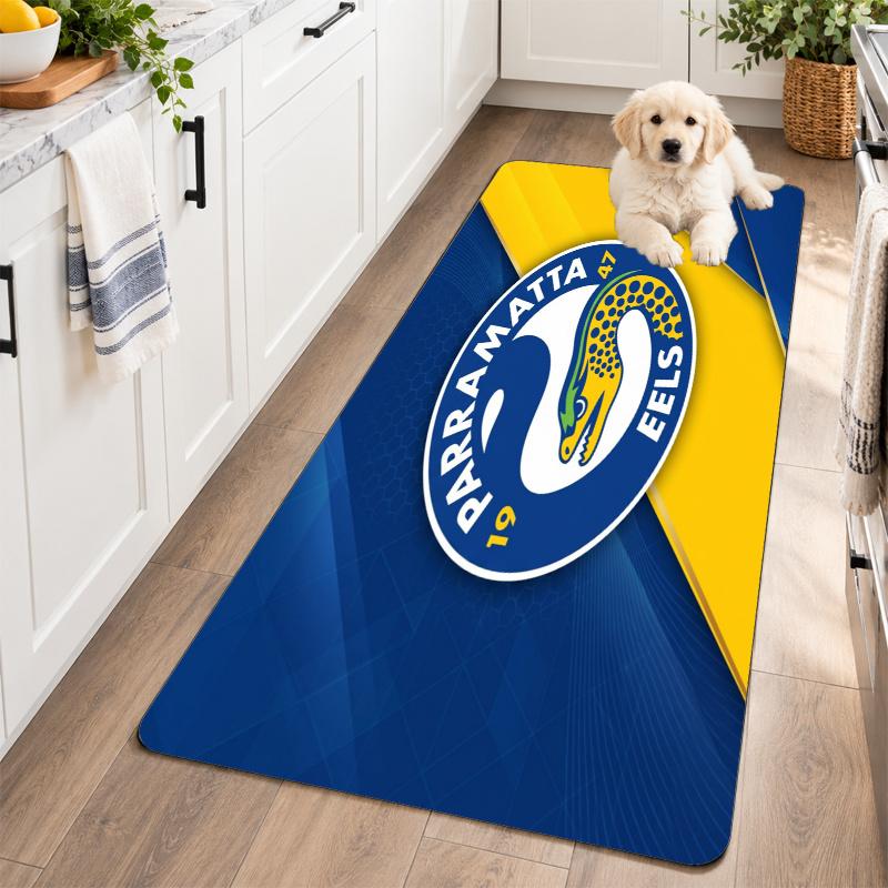 Flannel Kitchen Mat Parramatta Eels Soft Area Rug Non Slip Floor Carpet Home Decoration