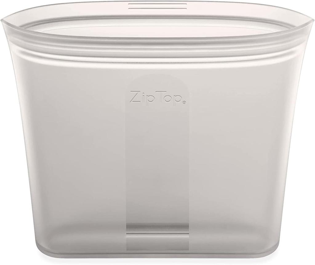 Zip Top Silicone Bag Storage Container Japanese Bag Sandwich 710ml Microwave Cooking Dishwasher Safe Gray ZipTop [Genuine Product]