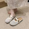 Fashion Women's Slippers Summer Hollow Breathable Half Slippers Fashion Lightweight Comfortable Casual Slip on Flat Bottom Mules Slides