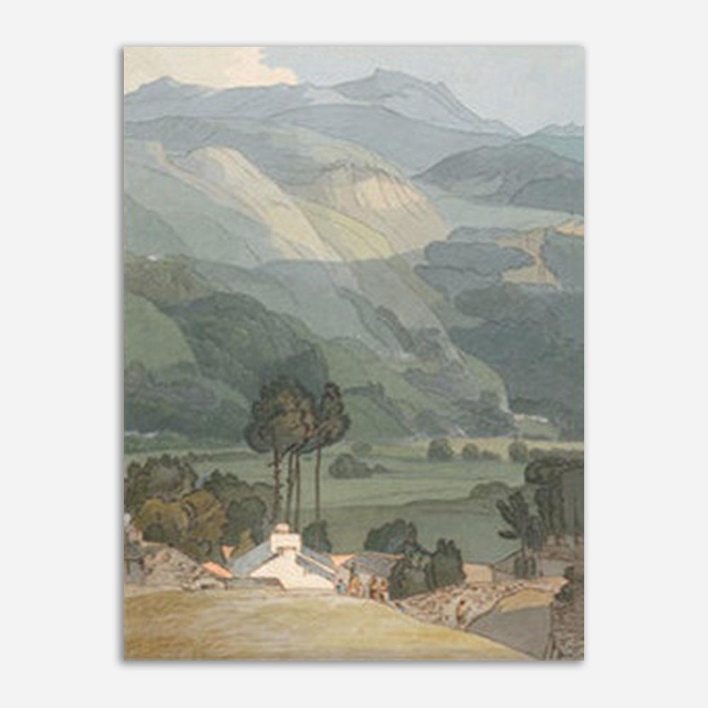 

Пейзаж, винтажная картина на холсте, масляная декоративная картина для гостиной, настенный художественный постер и принты, лесные горы, фотографии 21x30cm No Frame