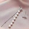 Niche High-End Tassel Earrings: 925 Sterling Silver Heart Studs for Women - Cute Japanese Design