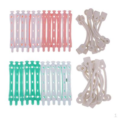 24Pcs Hair Curler Clamps Hairdreser Perm Rods Styling Diy