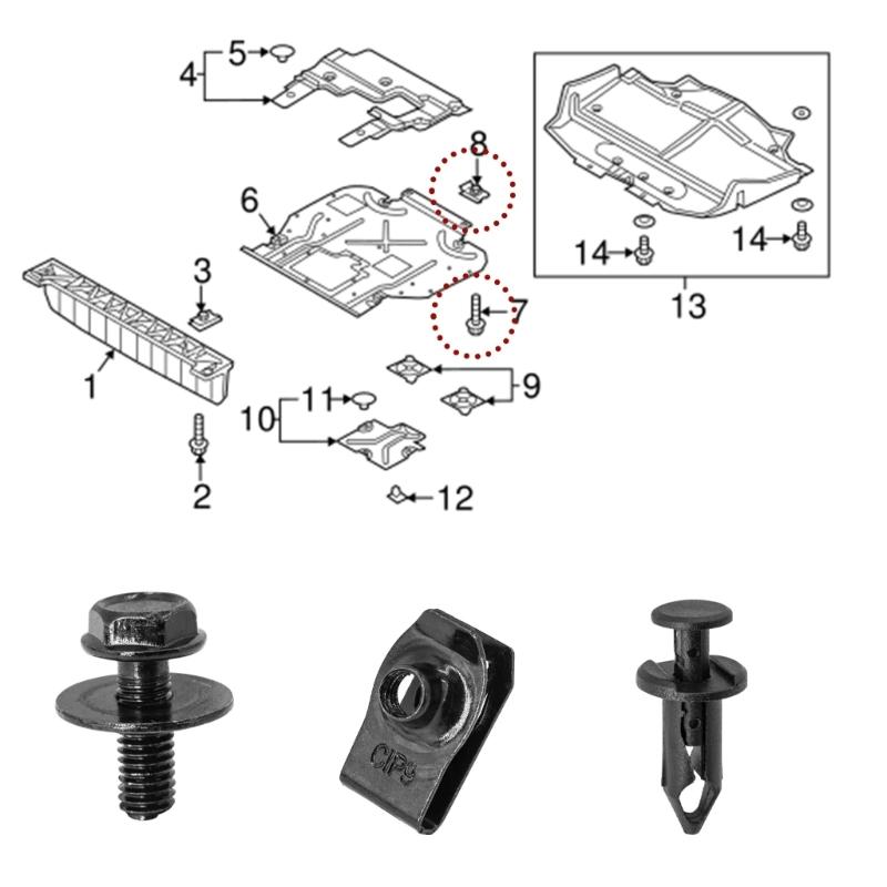 Pack of 35 Auto Fastener Assortment Car Screw Fasteners Door Trim & Body Panel Screw Set Car Fenders Screw for Car Body