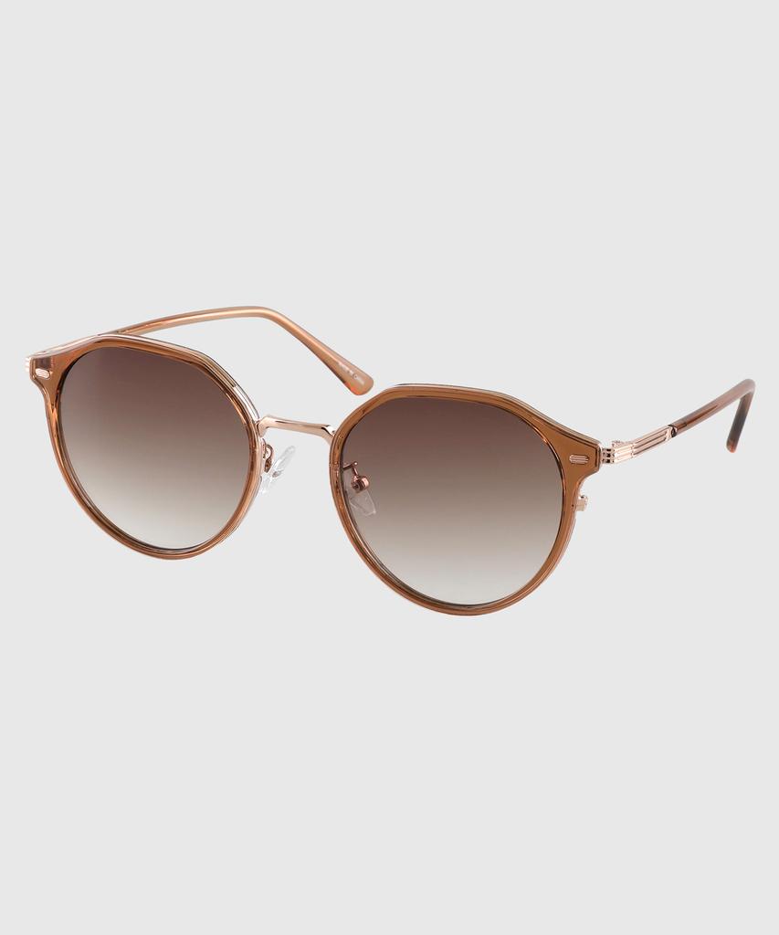 Tuditeo Lun Round Combination Nylon Lens Uv Blocking Sunglasses C3 Light Brown