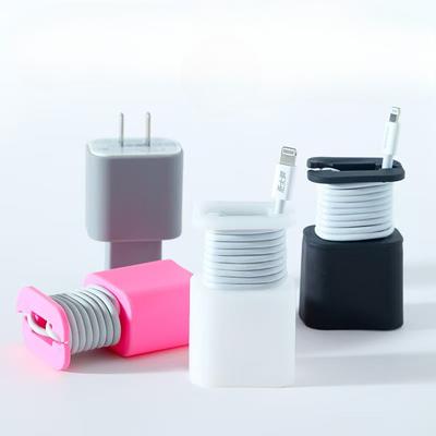 Silikon-Ladegerätschutz mit Aufwickelrolle, Apple-Datenkabel-Organizer-Etui für iPhone, Bruchfeste Kabelspeicherbox, Kabelmanagement-Werkzeug