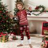 Christmas Print Cute Family Set Pajamas, Home Clothes, Family Set Long Sleeve Top Pants Set