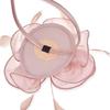 Elegant Feather Organza Fascinator Hair Hoop Church Dress Up Wedding Headpiece