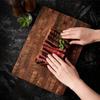 Premium Teak Edge-Grain Cutting Board: High-Quality Solid Wood, Kitchen-Specific, Durable Design.