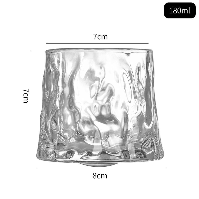 Roaring Doll Thickened Whiskey Glass with Hammer Pattern - Luxury Home Bar Glassware