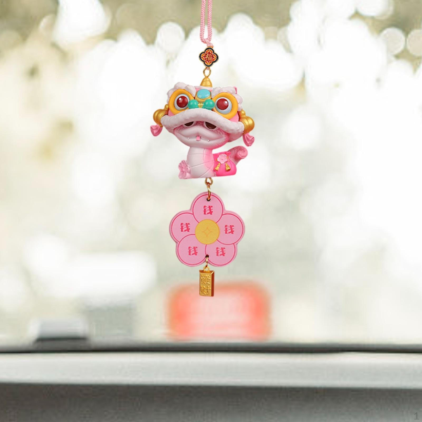

Год Змеи Украшение для автомобиля Китайское подвесное украшение Милое декоративное украшение Фэн-шуй Pink Flower
