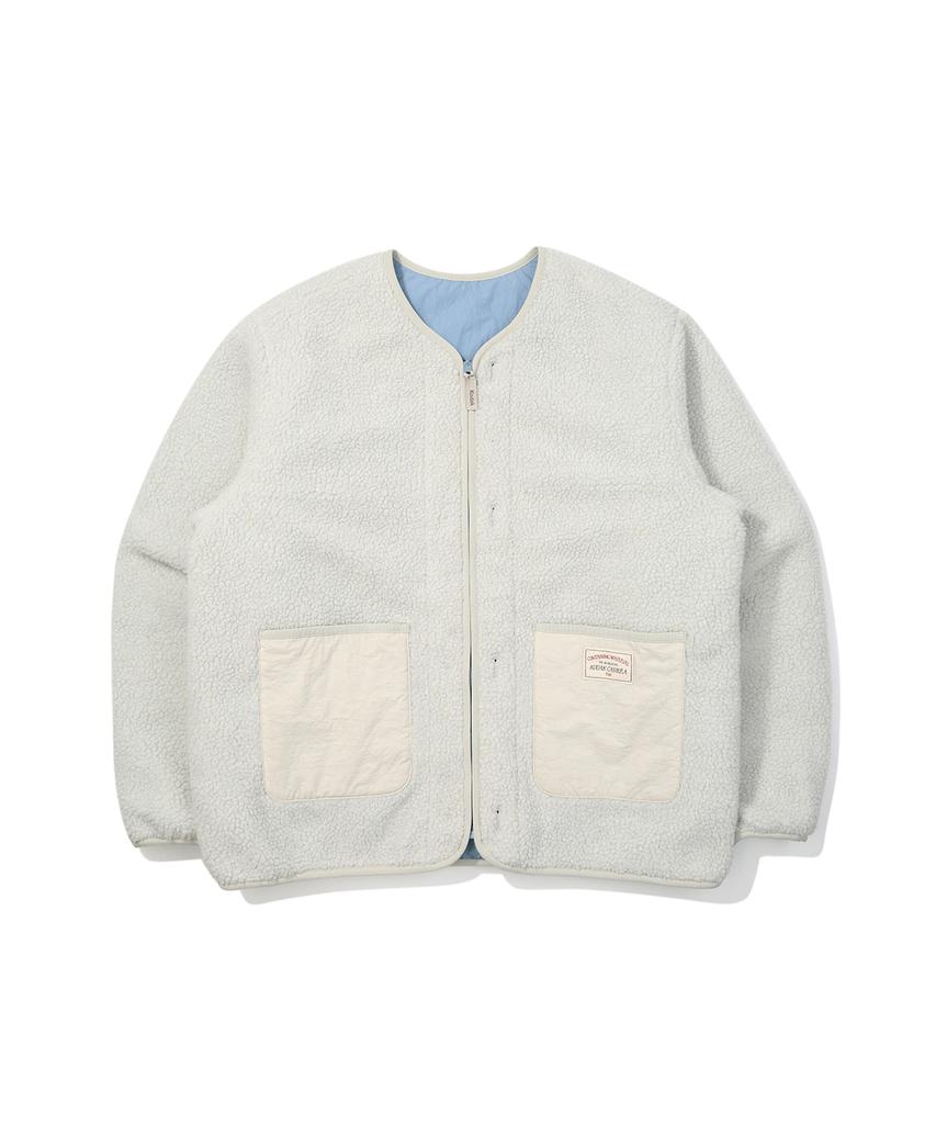 Kodak Brownie Reversible Fleece Jacket Ivory