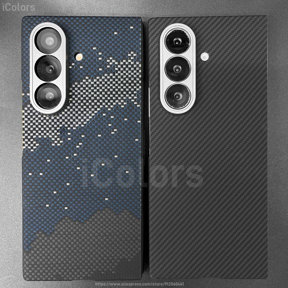 Magnetic Aramid Case For Samsung Galaxy Z Fold 7  Carbon Fiber Magsafe Case Magnetic Shell Cover Camera Lens Protection