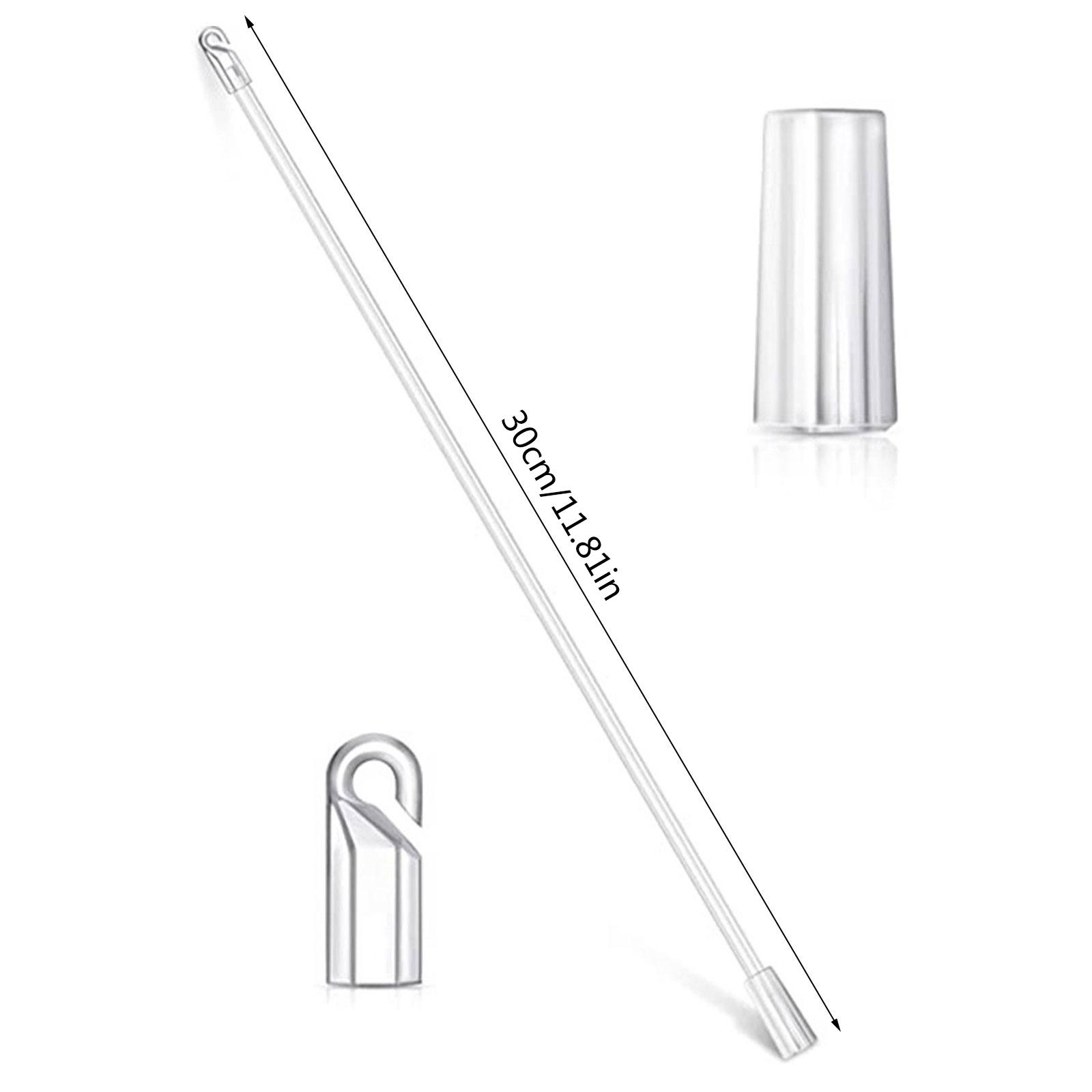 Varilla de Tirar para Persianas Venecianas con Juego de Cabezales de Repuesto Accesorio para Cortina Transparente Kit de Suministros de Varilla Vertic