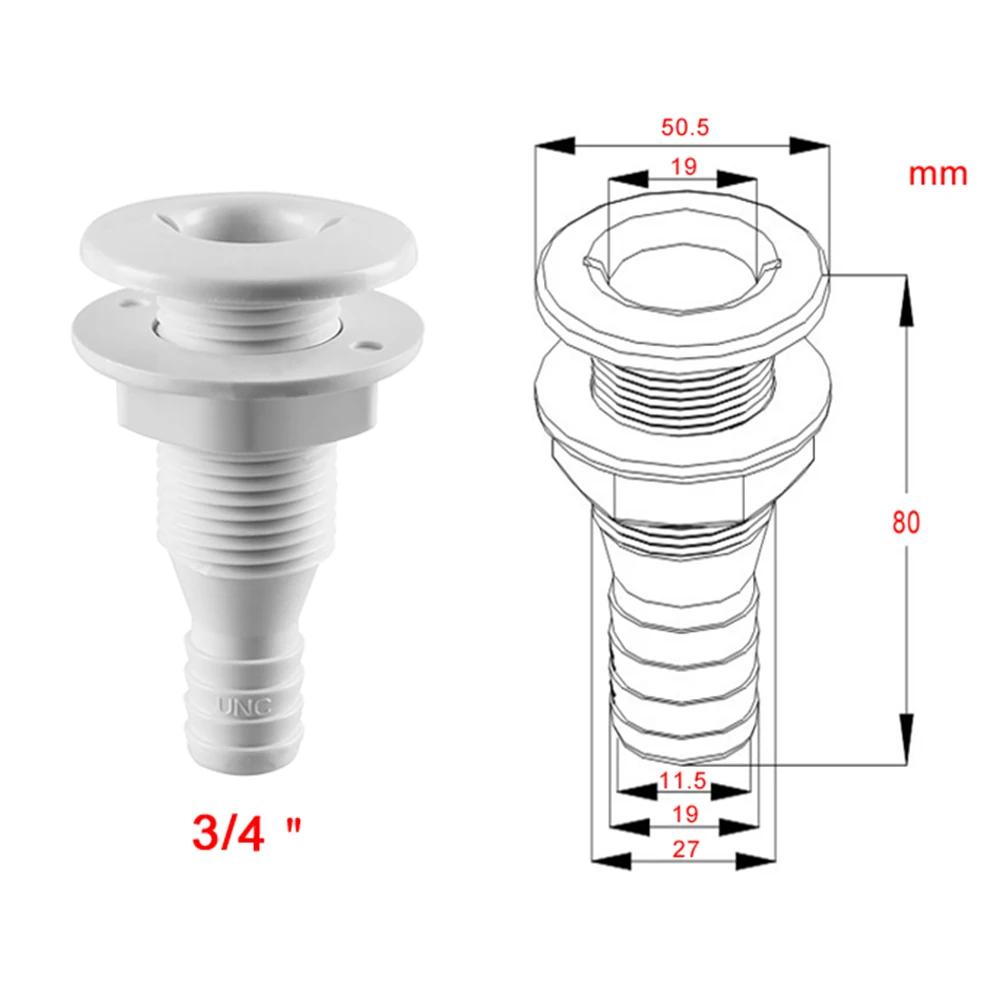 Bilge Pump Hose Installation Kit with 2 Clamps Thru-Hull Fitting for Boats Marine Bilge Pump Hose Installation Kit Accessories