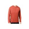 Long-Sleeve Round-Neck Knit T-Shirt With Front Brand Logo Print, Comfortable And Breathable Sportswear Men Tops Orange 891425-634