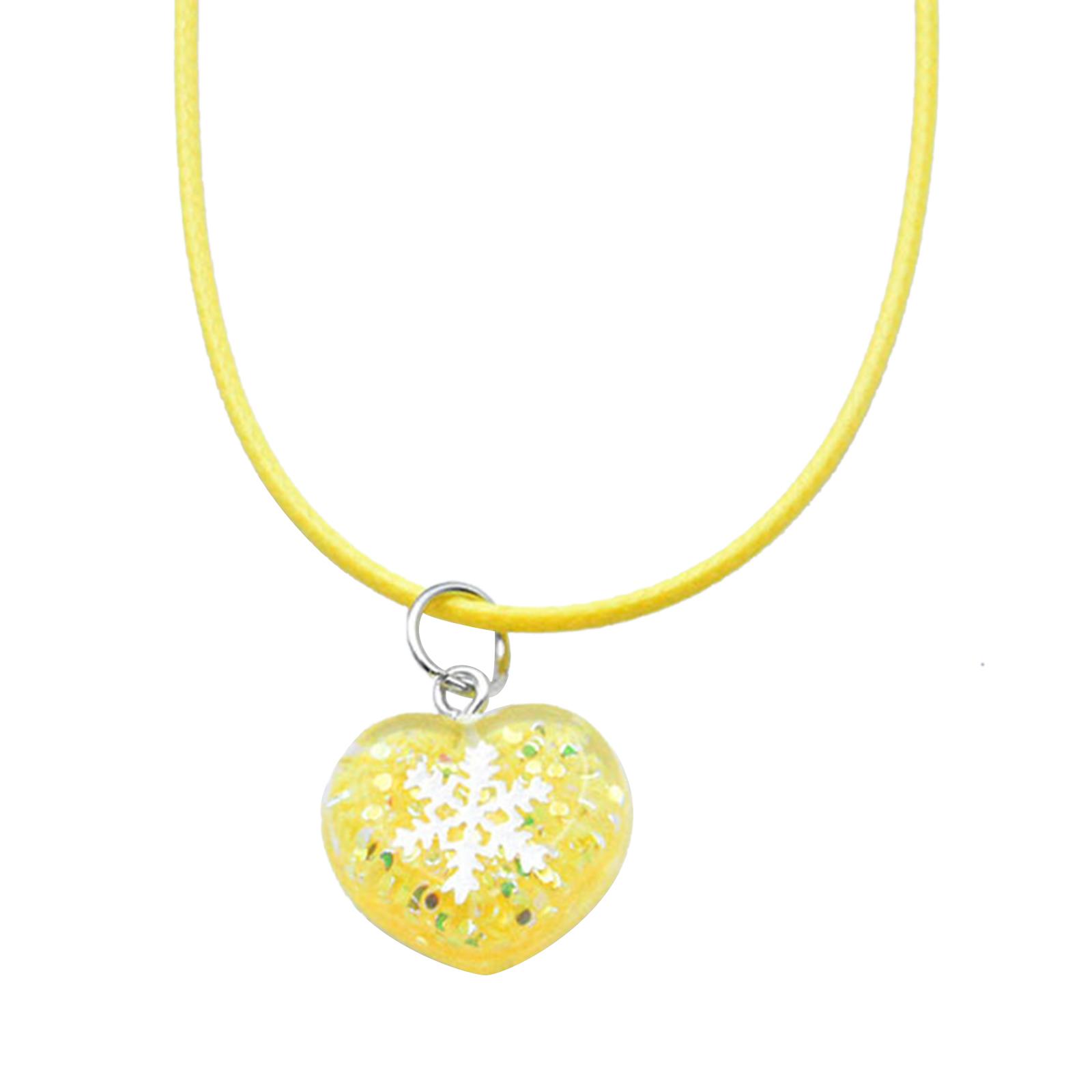 

Sweet Snowflake Heart Choker Necklace Choker Temperament Clavicle Chain Collar Necklaces Jewelry Women Simple Necklace 1 жёлтый