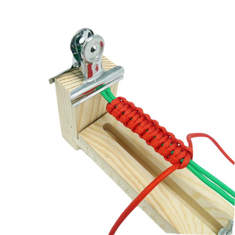 Wooden Frame Paracord Bracelet Weaving Tool for Outdoor Camping