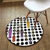 Black and White Girl Avatar 3D Carpet – Circle Rug for Living Room, Area Rug, Outdoor Rug, Room Decoration, Yoga Mat