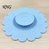 Home Drainage Solution Sunflower Silicone Floor Drain Mat, Bionic Petal Design Anti-Clog Sink Bathroom Sewer Protector Hair Filter, Odor-Proof
