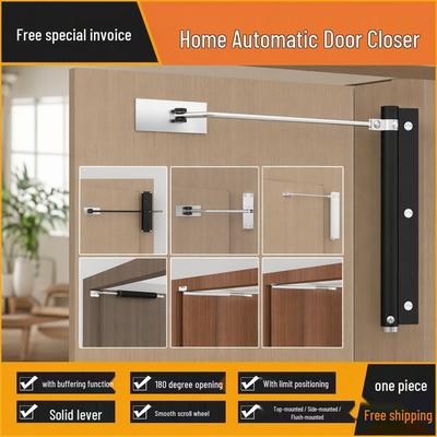 Automatischer Türschließer ohne Bohren für Zuhause – Für nach außen öffnende Badezimmer- und Holztüren