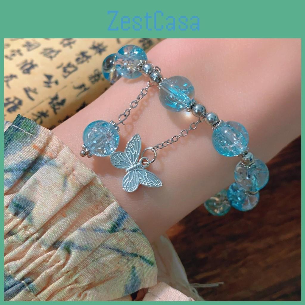 Chic 2024 Summer Ice Crack Glazed Butterfly Bracelet Unisex Design Geometric