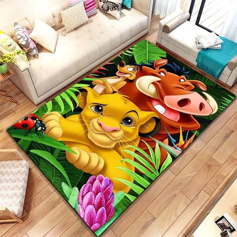 Multiple Sizes Lion King Simba Cartoon Large Area Carpet Rug for LivingRoom Children's Bedroom Sofa Doormat Floor Mat Great Gift